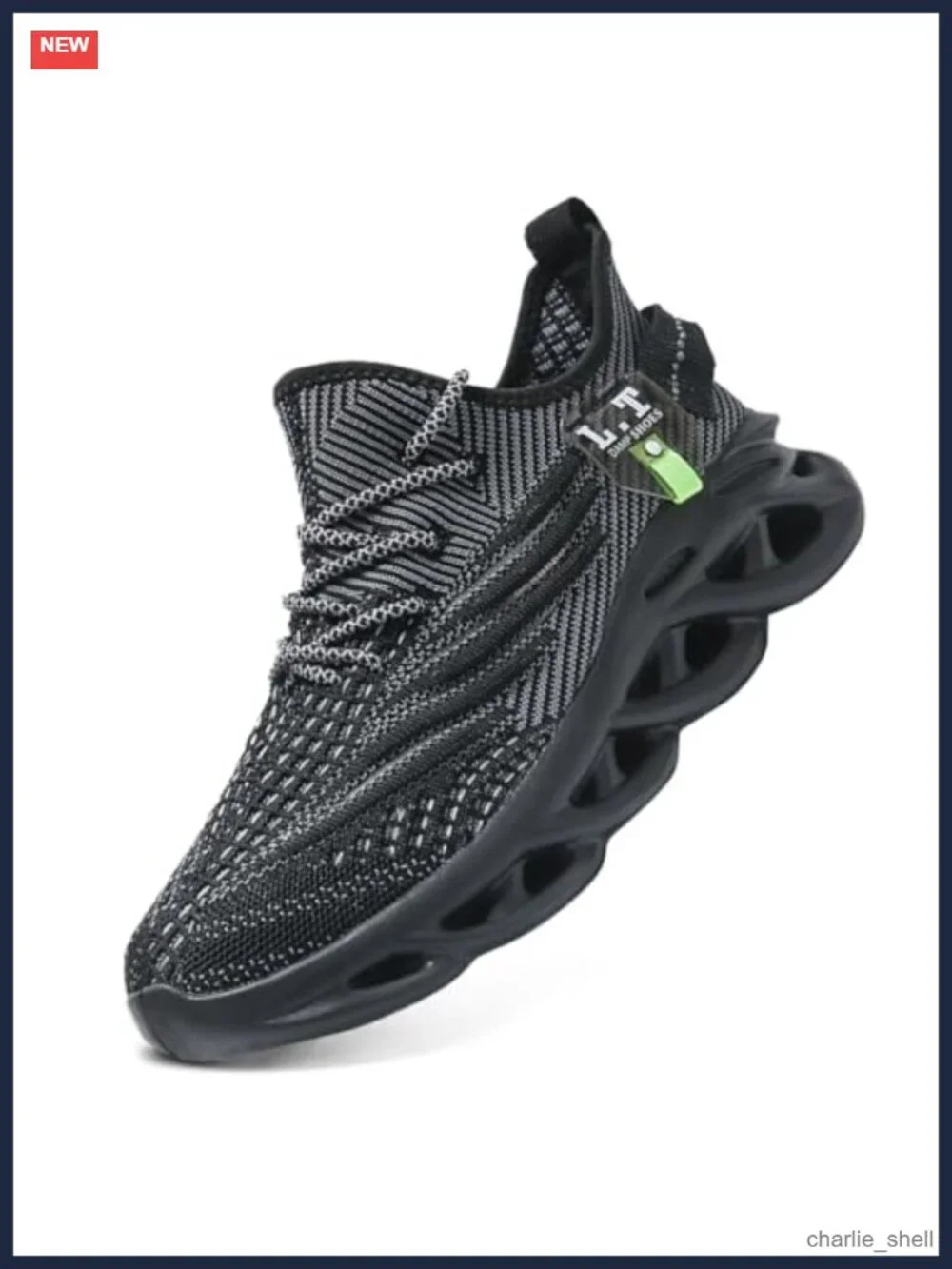 Mens Lightweight Breathable Mesh Running Sneakers Lace-Up Athletic Shoes